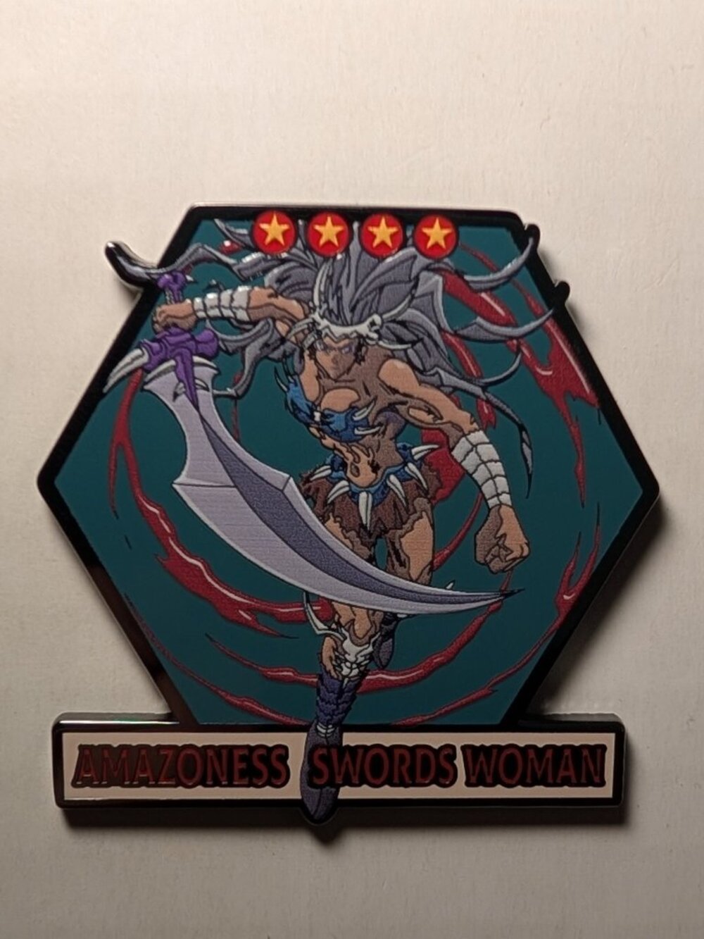Yugioh Mystery Series Amazoness Swords Woman Enamel Pin Official Lapel Badge